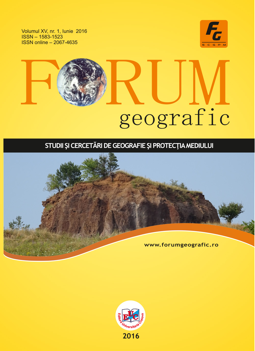 Forum geografic: Volume XV, issue 1